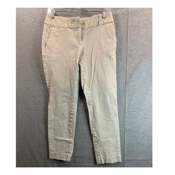 LOFT Women's Pants Size 4 Cream / Brown - Picture 1 of 6